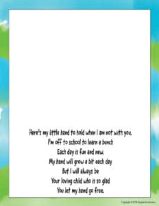 Hand Poem Activity For Back-To-School | Making The Basics Fun