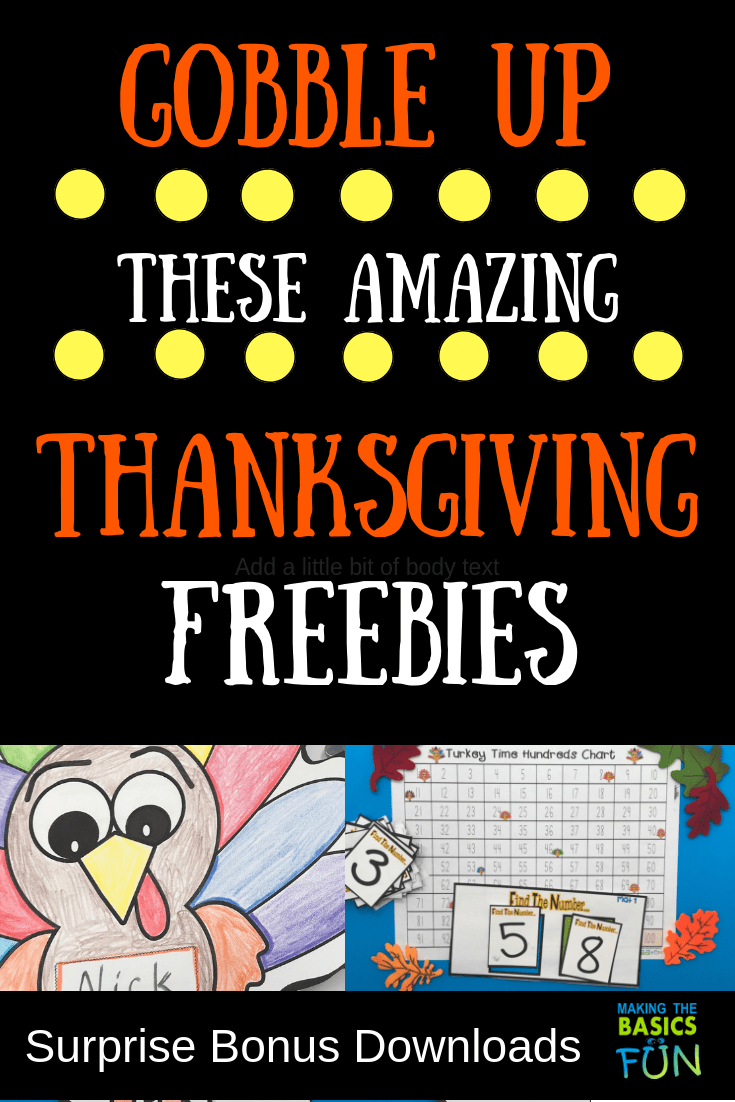 Gobble Up These Amazing Thanksgiving Printable Activity Freebies Making The Basics Fun