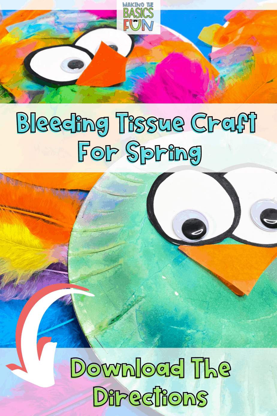 Easy Spring Craft With Bleeding Tissue Paper